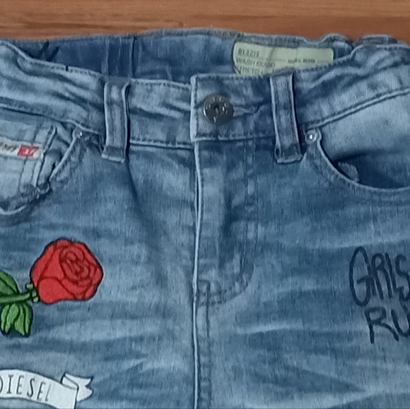 10Diesel Girls Kid Super Slim Skinny Jeans KXA9D Sz 10Y Stretch Measured Sz 20x2 - Picture 2 of 14